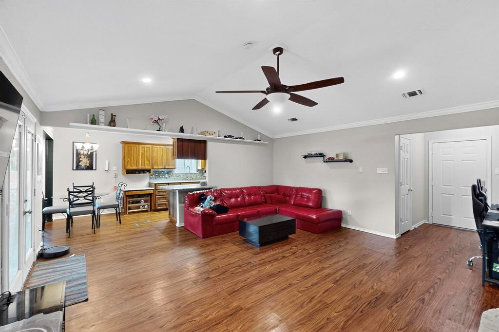 6617 Whitley Road Watauga, TX 76148 - Photo 10 of 36 a living room with furniture and wooden floor
