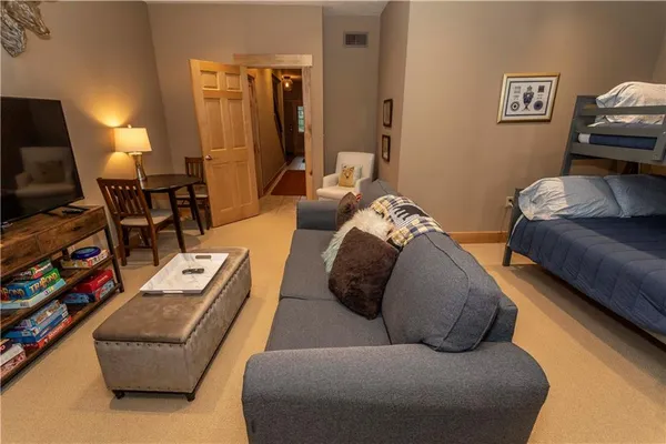 a living room with a couch