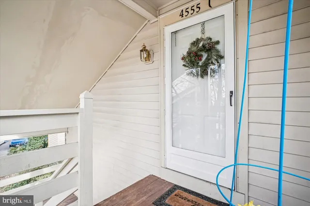 a view of a hallway with a potted plant