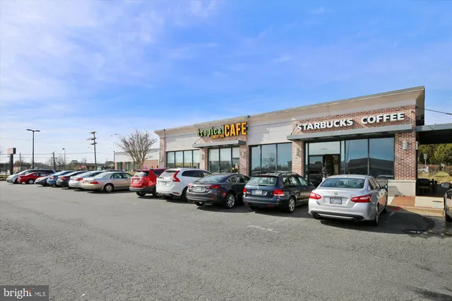 a car parked in front of a building