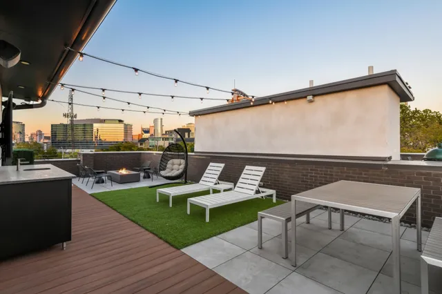 a view of yard from outdoor seating