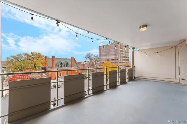 a view of city and patio