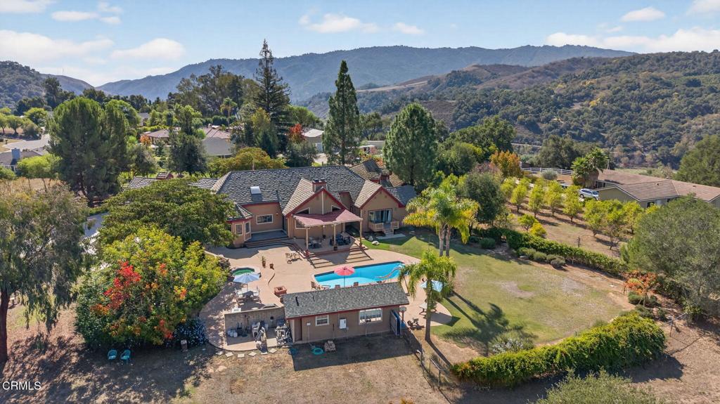 1125 Spring Street Oak View, CA 93022 - Photo 68 of 73 an aerial view of a house with a garden