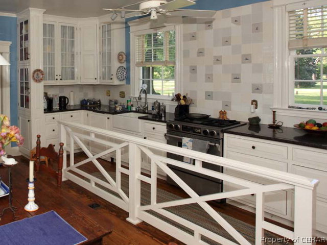 823 Williams Wharf Road Mathews, VA 23109 - Photo 18 of 41 ...AND 17TH CENTURY DELFT BLUE AND WHITE TILES IMPORTED FROM THE NETHERLANDS, NEWEST MOSTLY BUILT IN APPLIANCES, CUSTOM MADE CABINETRY AND GRANITE COUNTERS.