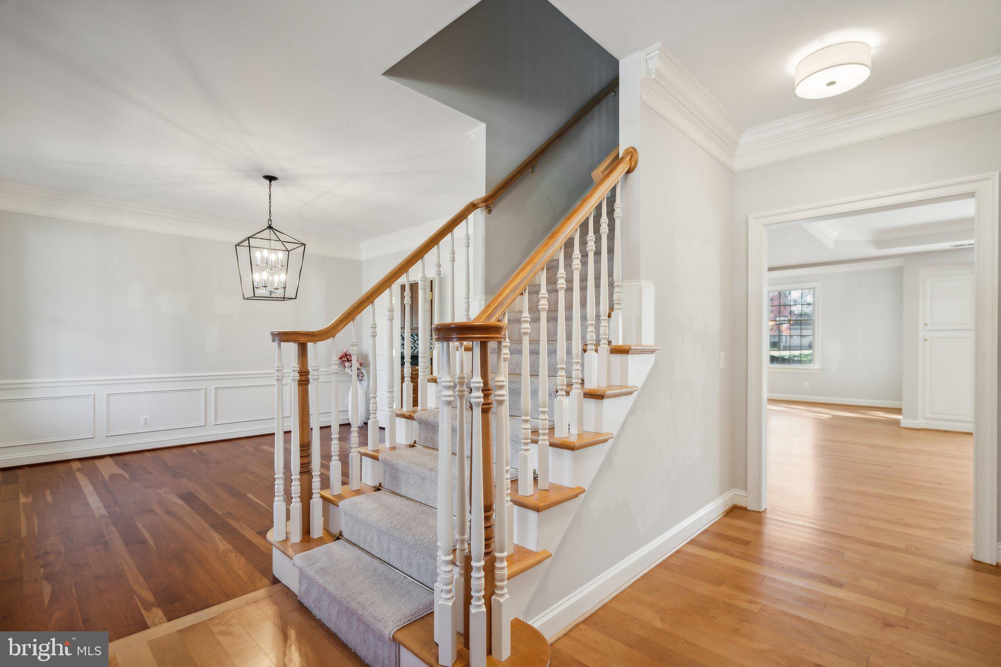 8802 Northern Spruce Lane Alexandria, VA 22309 - Photo 5 of 41 a view of entryway and hall with wooden floor