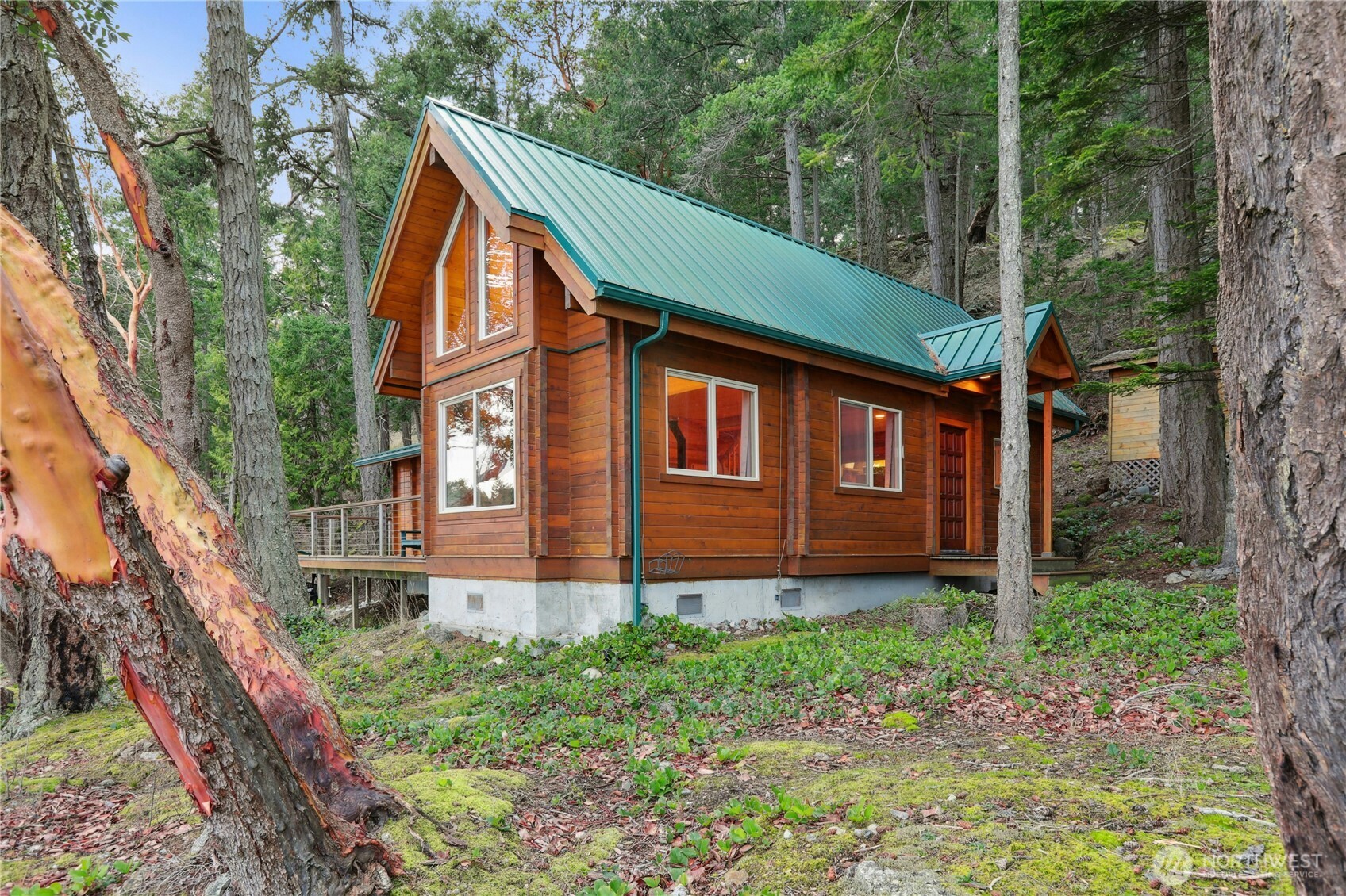 5 Smugglers Cove Road Friday Harbor, WA 98250 - Photo 4 of 36 a backyard of a house with lots of green space