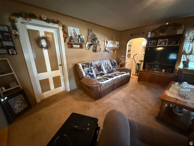 379 Main Street Georgetown, ID 83239 - Photo 6 of 23 Wall-to-wall carpeting and neutral wall tones create a cohesive interior space