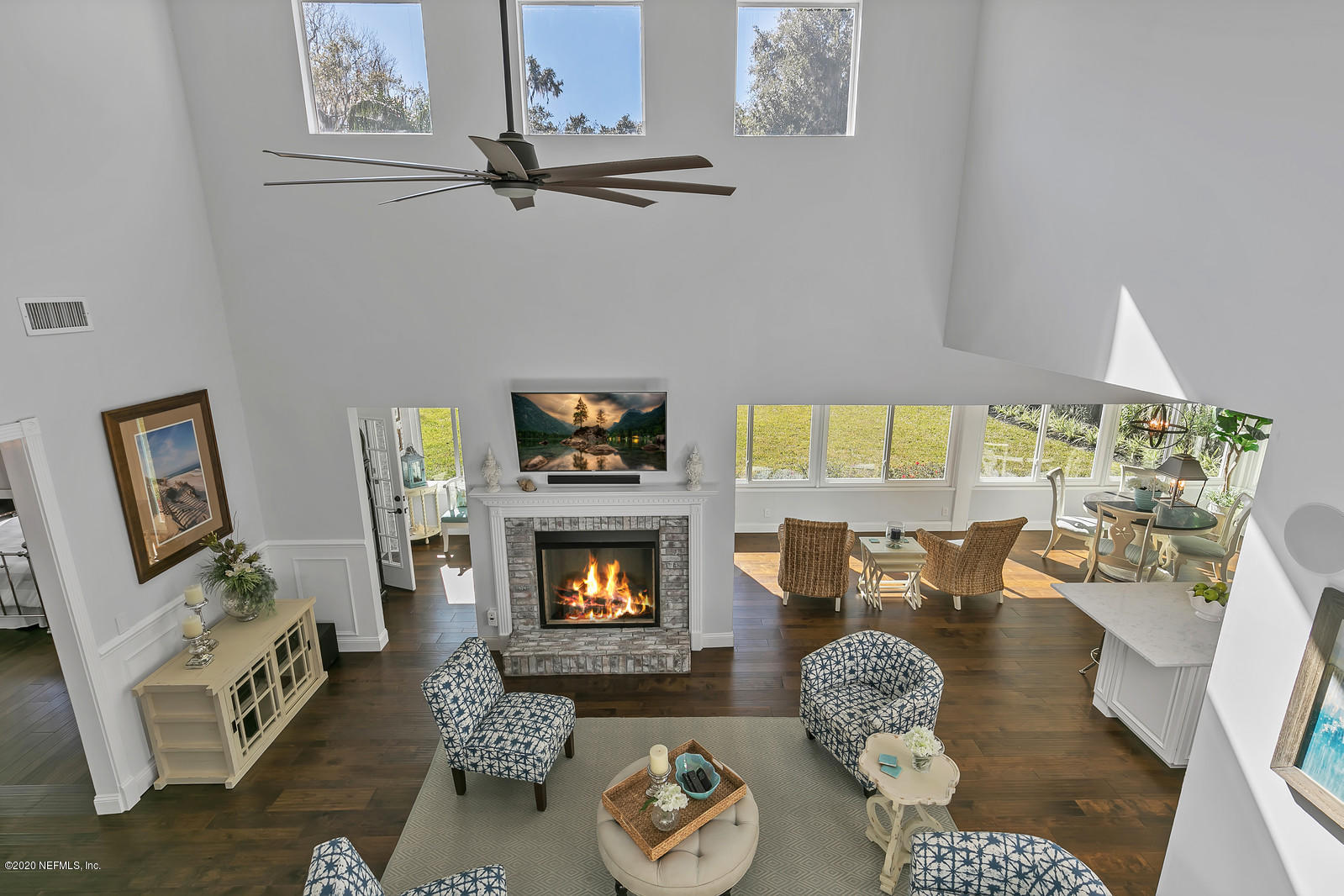100 River's Edge Road North St. Augustine, FL 32092 - Photo 20 of 67 a living room with furniture fireplace and flat screen tv