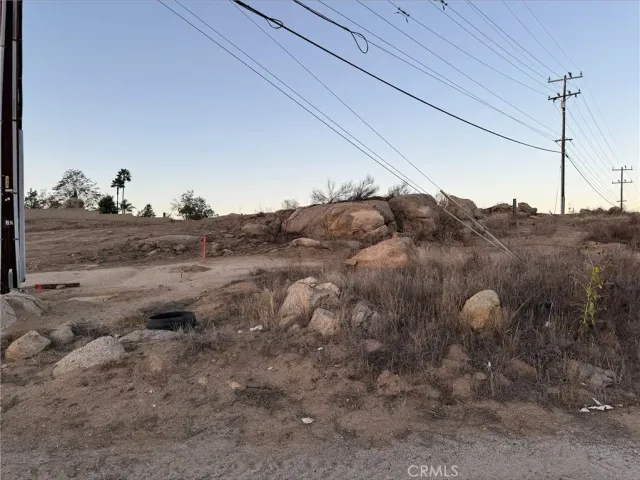 a view of a road from a outdoor space