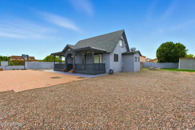 a house view with a garden space