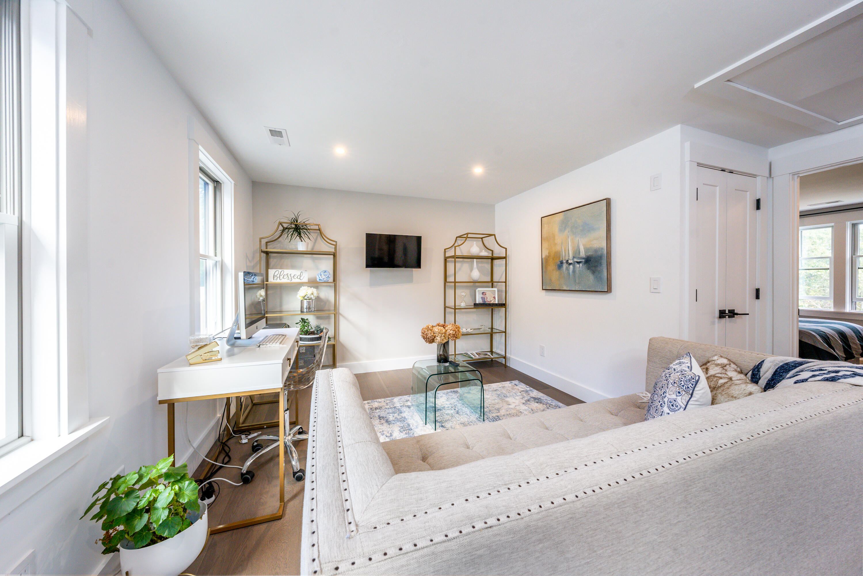 180 Kettle Hole Road West Barnstable, MA 02668 - Photo 25 of 53 a living room with furniture and a flat screen tv