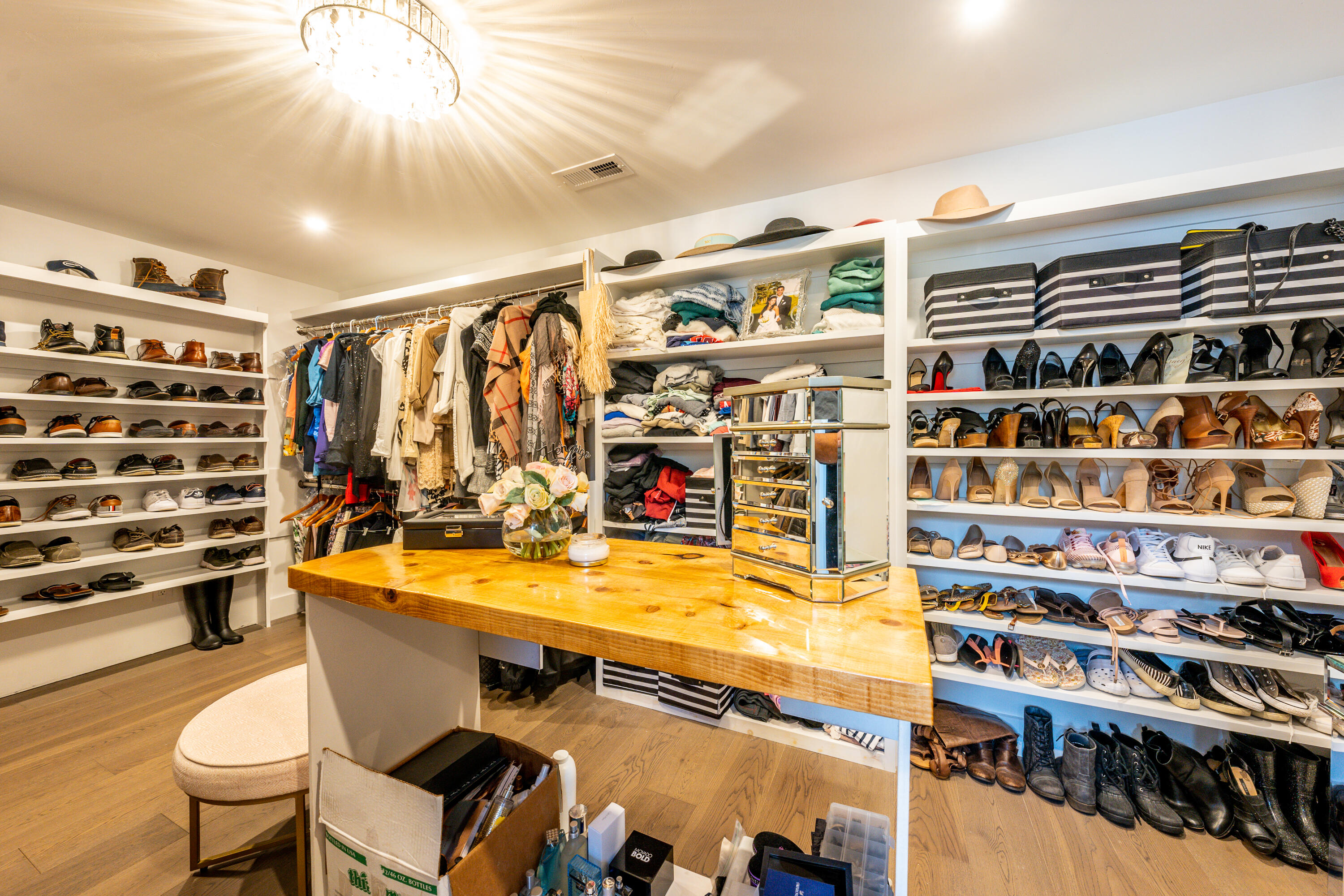 180 Kettle Hole Road West Barnstable, MA 02668 - Photo 36 of 53 a view of a room with shelves and wooden shelves