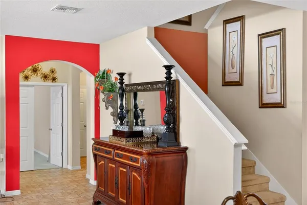 a bedroom with a bed and a closet