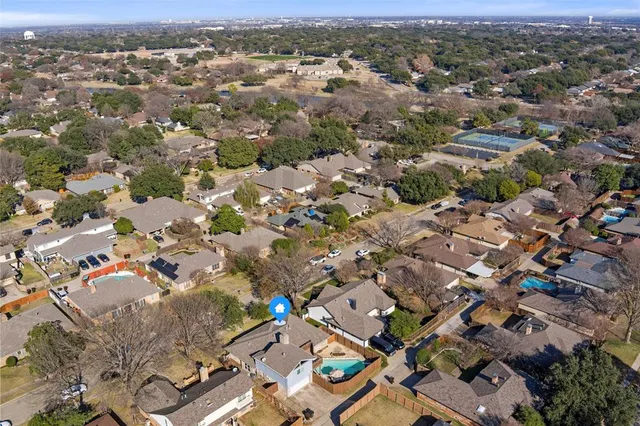 an aerial view of multiple house