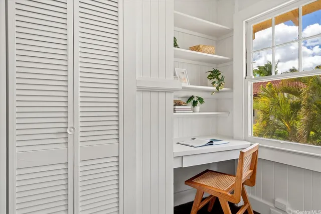 a workspace with a window