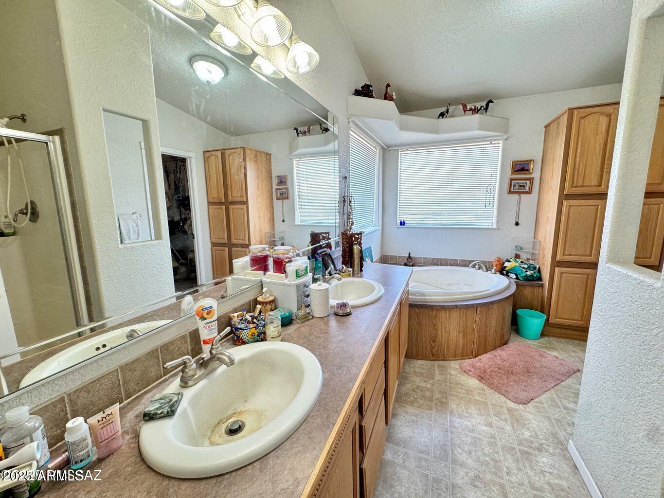 2627 West Hansen Road Willcox, AZ 85643 - Photo 24 of 42 a bathroom with a tub sink and mirror