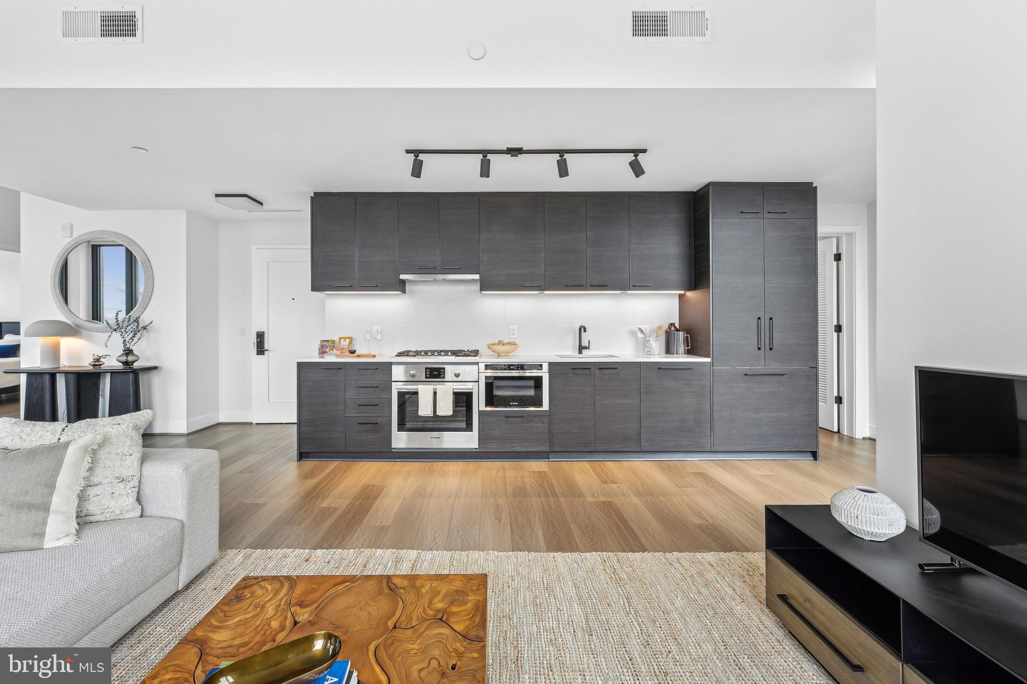 269 19th Court South, Unit 2315 Arlington, VA 22202 - Photo 2 of 48 a living room with a couch and a flat screen tv