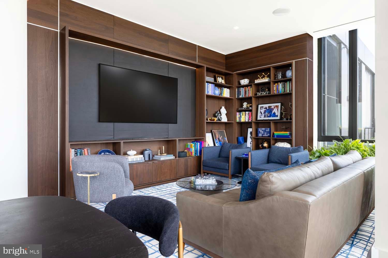 269 19th Court South, Unit 2315 Arlington, VA 22202 - Photo 32 of 48 a living room with furniture and a flat screen tv