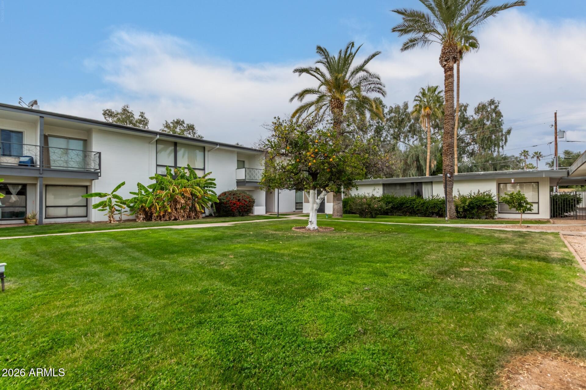 3270 East Camelback Road, Unit 213 Phoenix, AZ 85018 - Photo 35 of 41 a view of a garden with a house