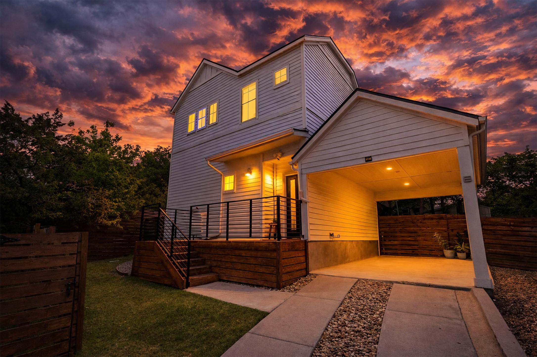 Park with ease in your private driveway that leads straight to a one-car carport