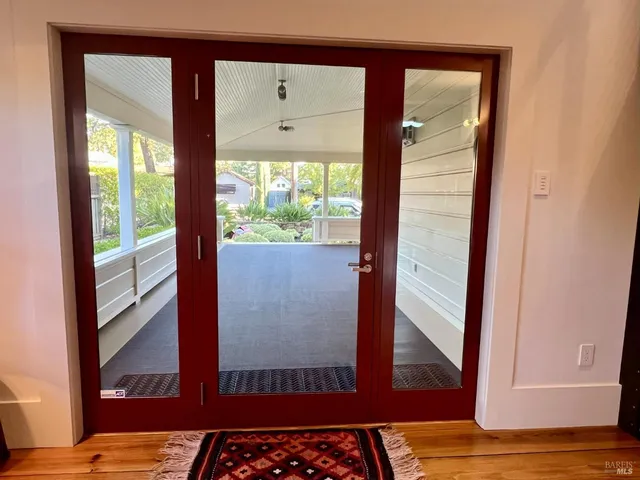 a view of kitchen with microwave and stove