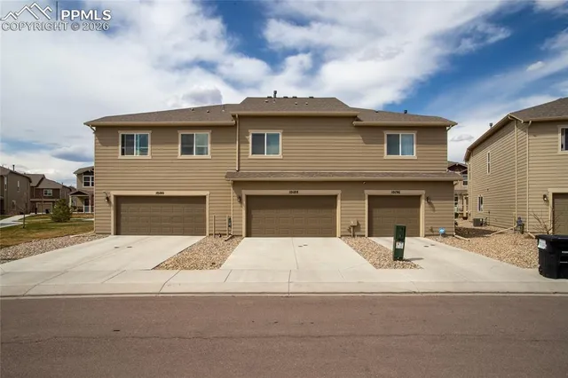 a view of a house with a patio