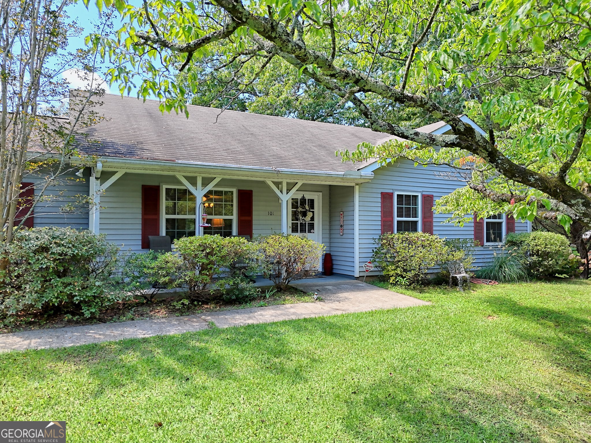 101 Long Street Demorest, GA 30535 - Photo 54 of 61 a view of a house with a yard and potted plants