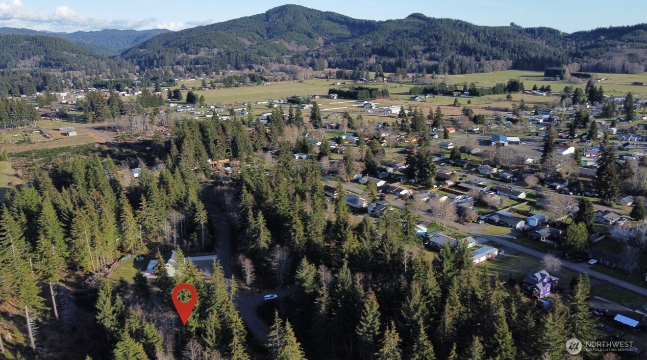 a view of city and mountain