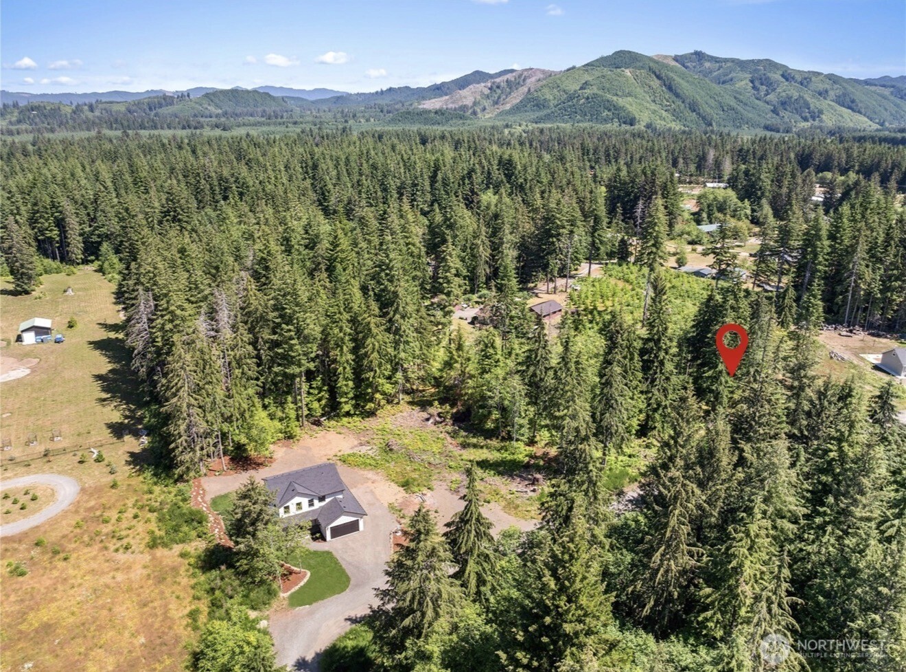 579 Thomas Street Forks, WA 98331 - Photo 3 of 9 a view of a forest with a lake