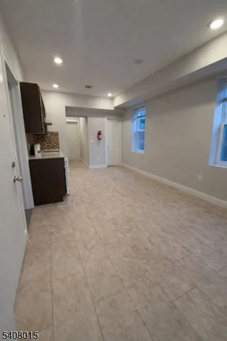 a big room with windows