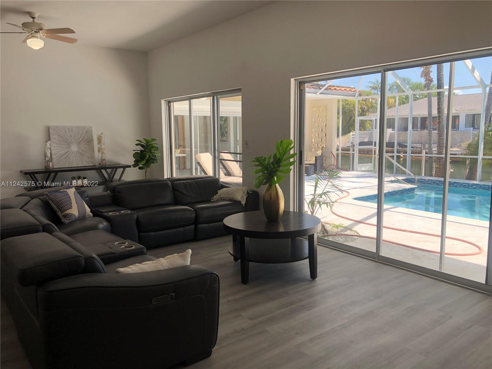 13001 Deva Street Coral Gables, FL 33156 - Photo 17 of 99 a living room with furniture and a floor to ceiling window