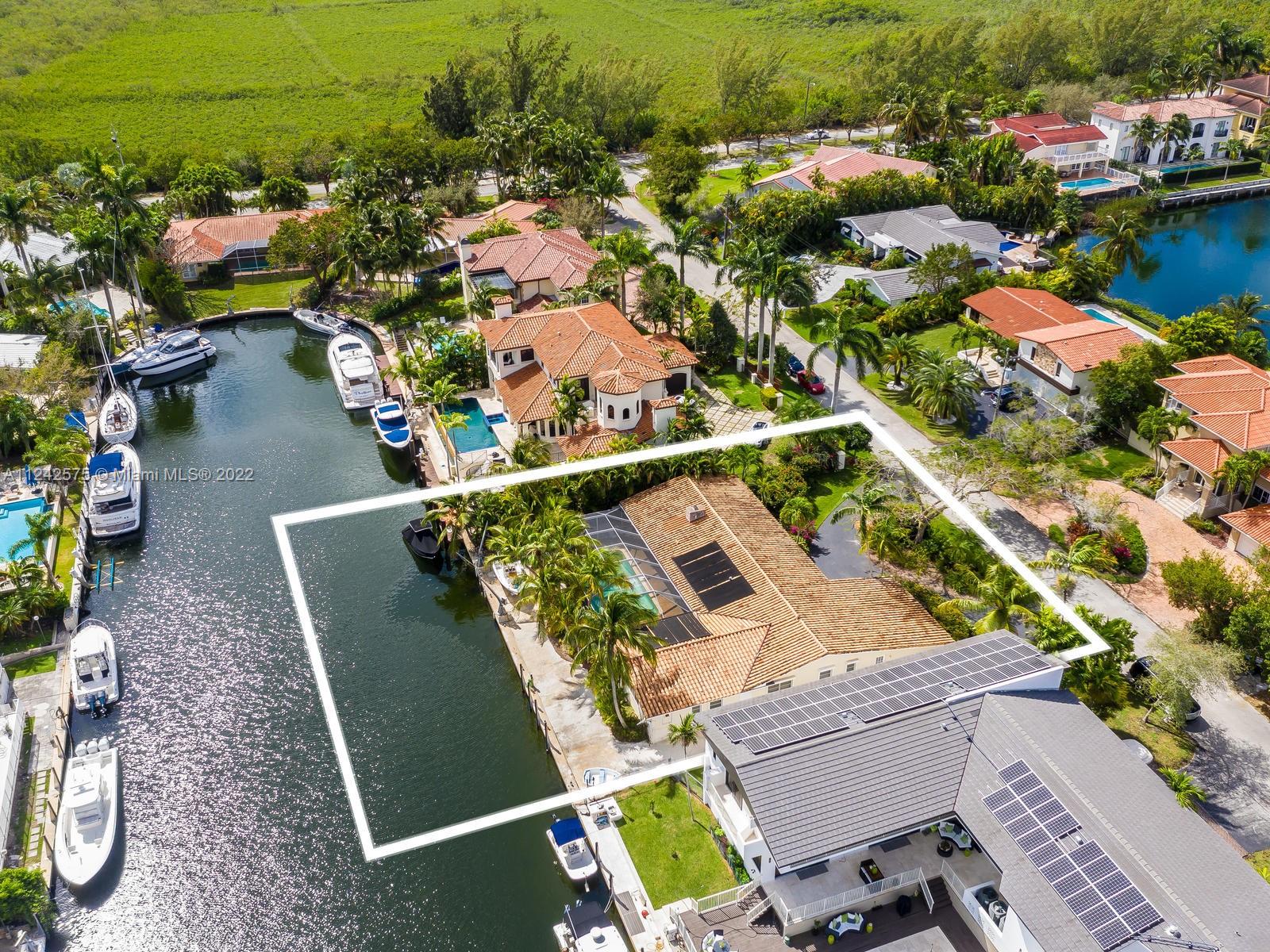 13001 Deva Street Coral Gables, FL 33156 - Photo 75 of 99 an aerial view of a house with outdoor space