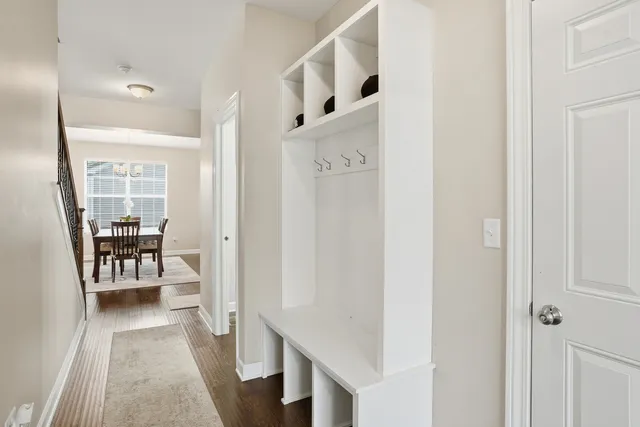 a view of entryway with livingroom and furniture