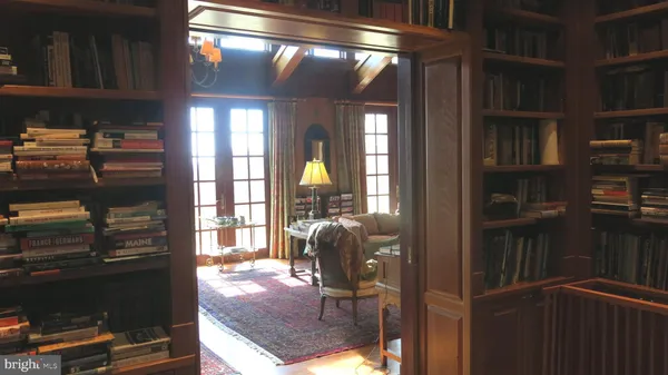a view of a wooden door
