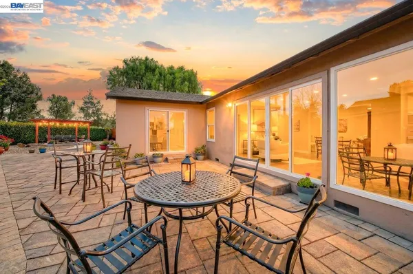 a outdoor space with furniture