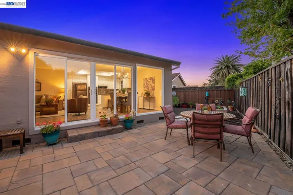 a outdoor space with furniture