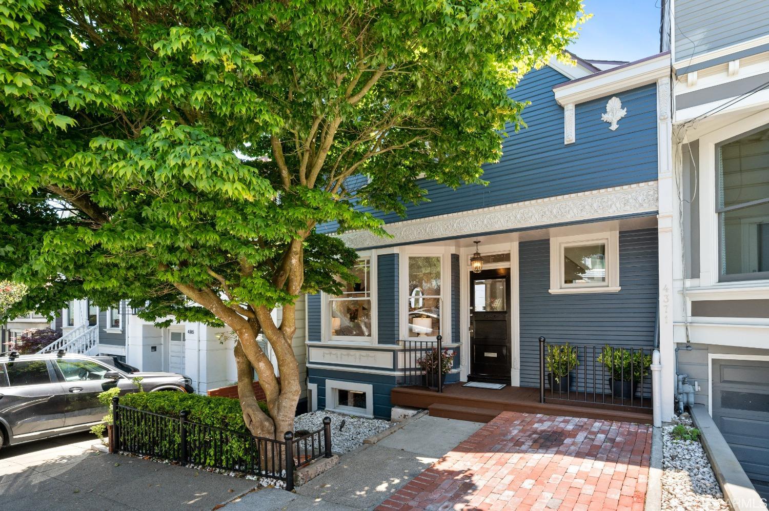 A timeless facade on a tree-lined street in the heart of Noe Valley!