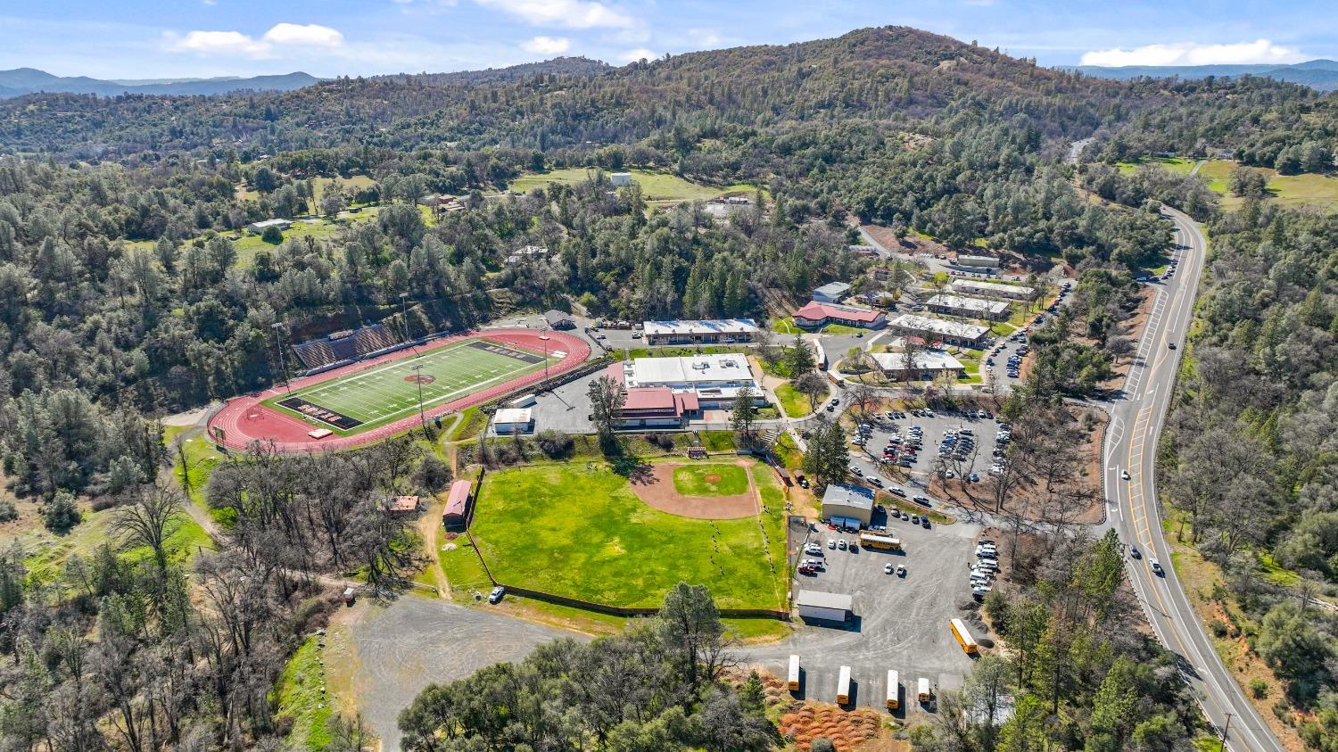 20275 Tuolumne Road North Tuolumne, CA 95379 - Photo 54 of 58 an aerial view of residential house with outdoor space and pool