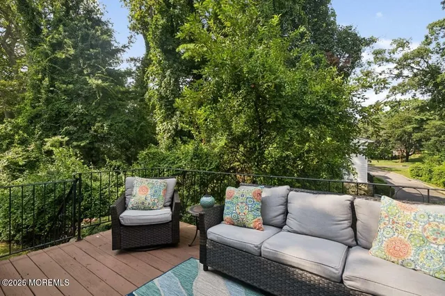 a outdoor living space with furniture