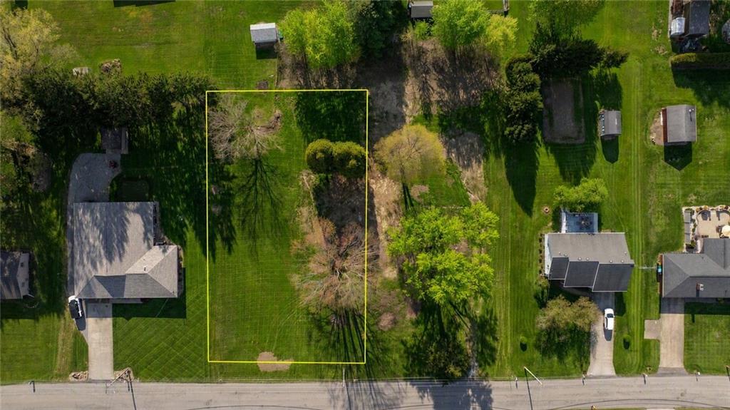 Aerial view of lot. Property lines are/tax  approximate. Refer to auditor/tax parcel map for more info.
