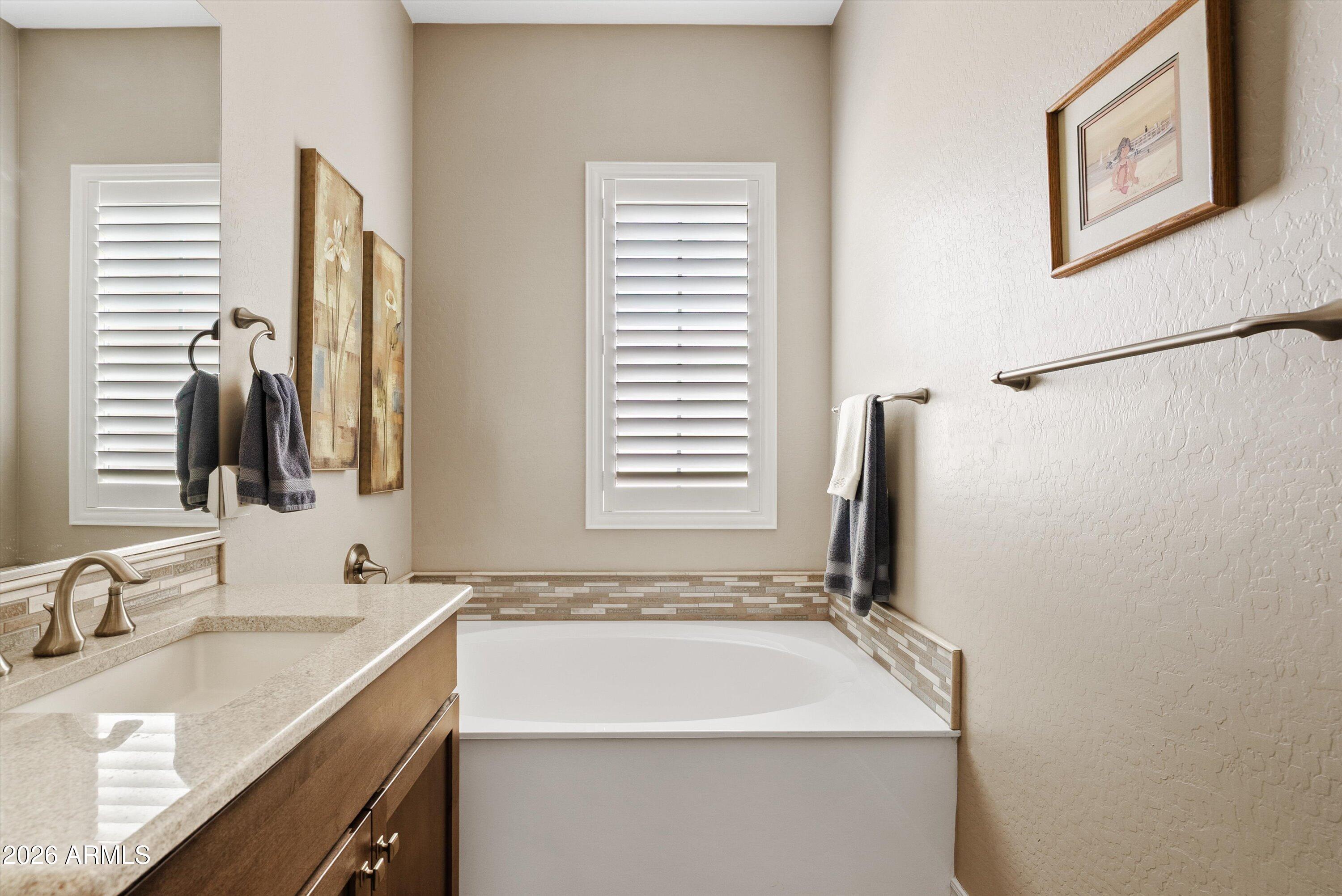 4405 East Dwayne Street Gilbert, AZ 85295 - Photo 11 of 38 a bathroom with a sink and a bathtub
