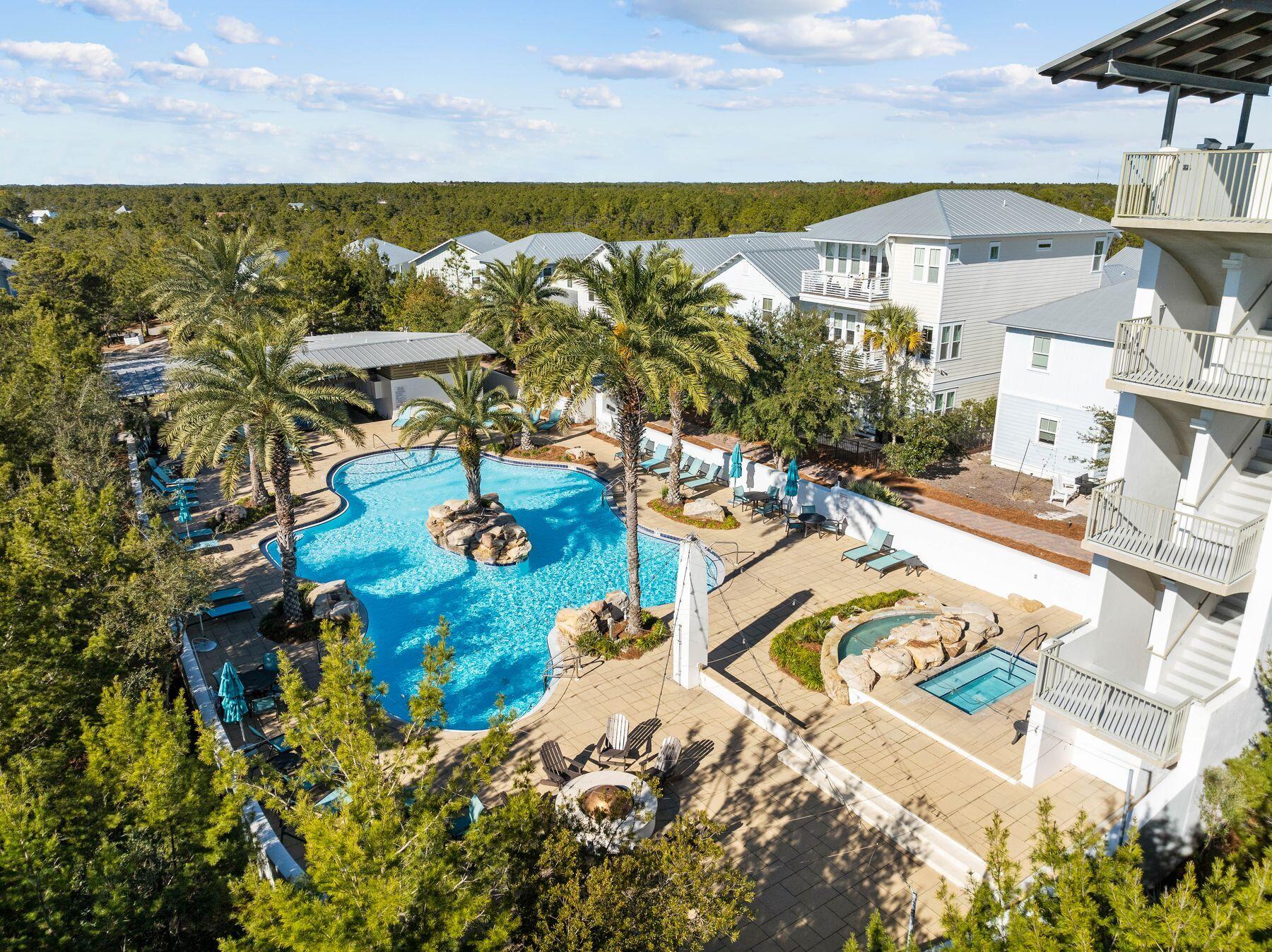 421 Gulfview Circle Santa Rosa Beach, FL 32459 - Photo 28 of 34 a view of a swimming pool and an outdoor seating