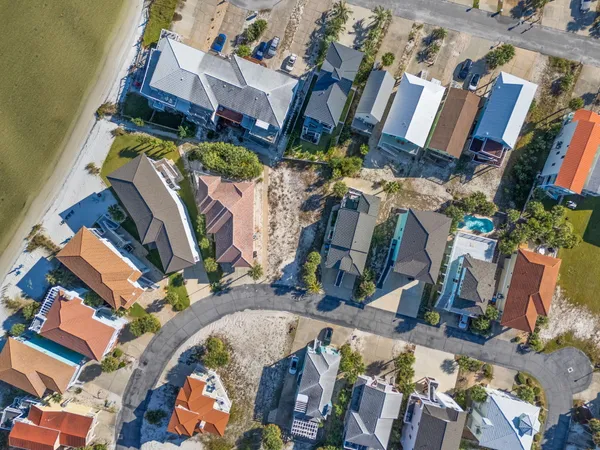 an aerial view of a city