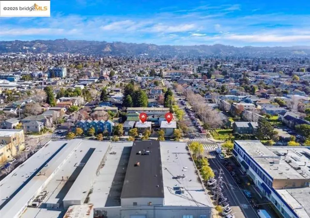 an aerial view of a city