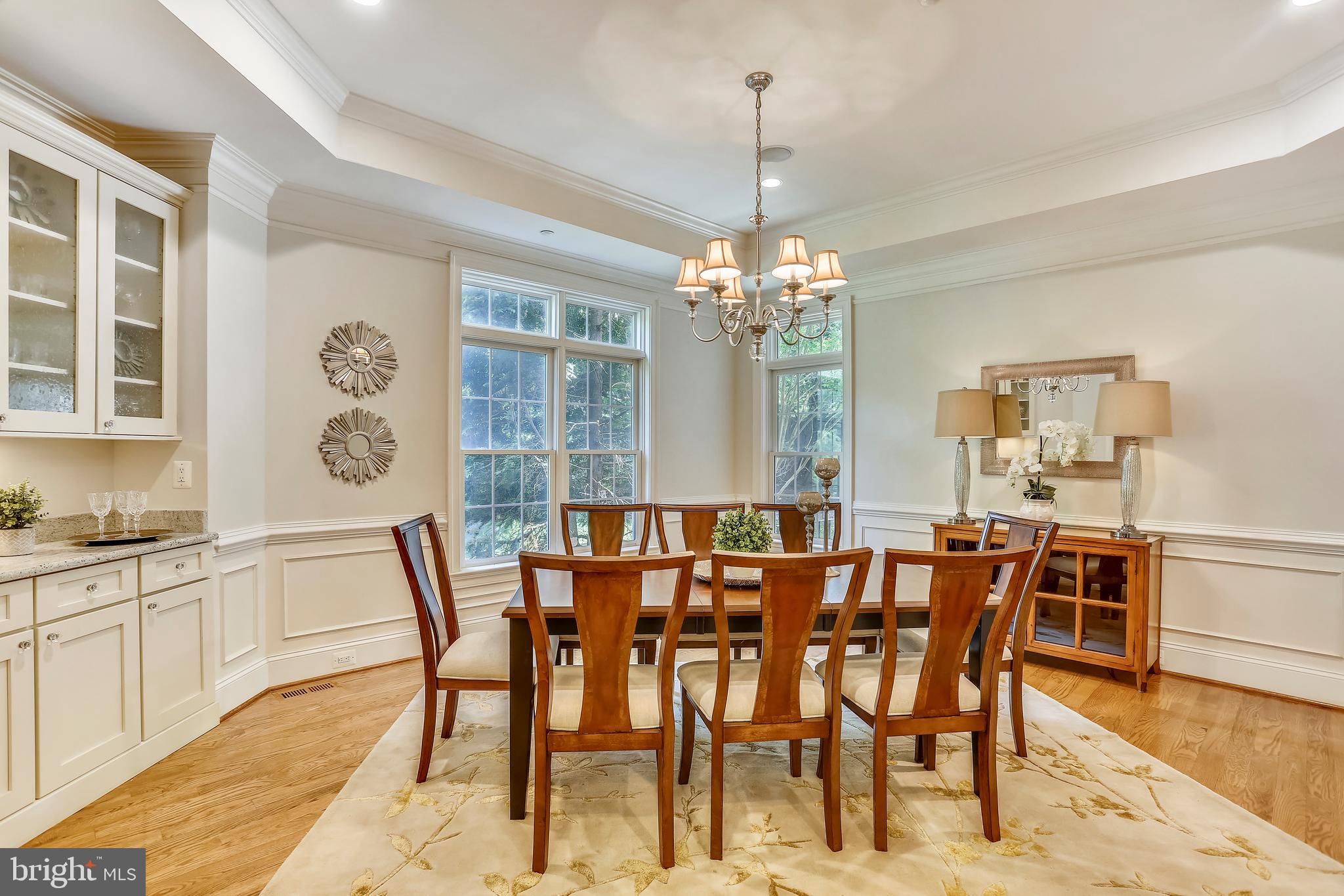 6106 Kirby Road Bethesda, MD 20817 - Photo 17 of 71 Elegant Dining Room with Custom Cabinetry