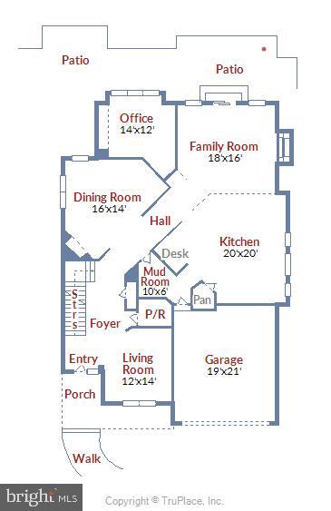 6106 Kirby Road Bethesda, MD 20817 - Photo 68 of 71 Main Level Floor Plan
