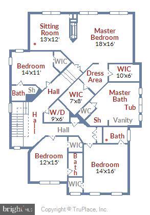 6106 Kirby Road Bethesda, MD 20817 - Photo 69 of 71 Second Level Level Floor Plan
