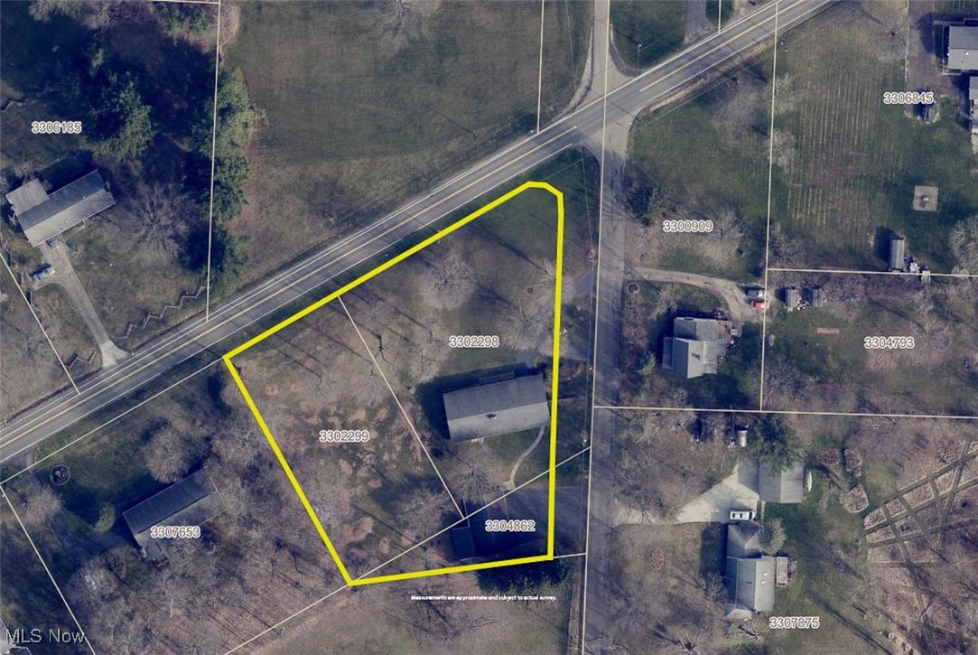 5990 Meese Road Northeast Louisville, OH 44641 - Photo 16 of 16 Aerial view of property's location featuring property boundaries highlighted