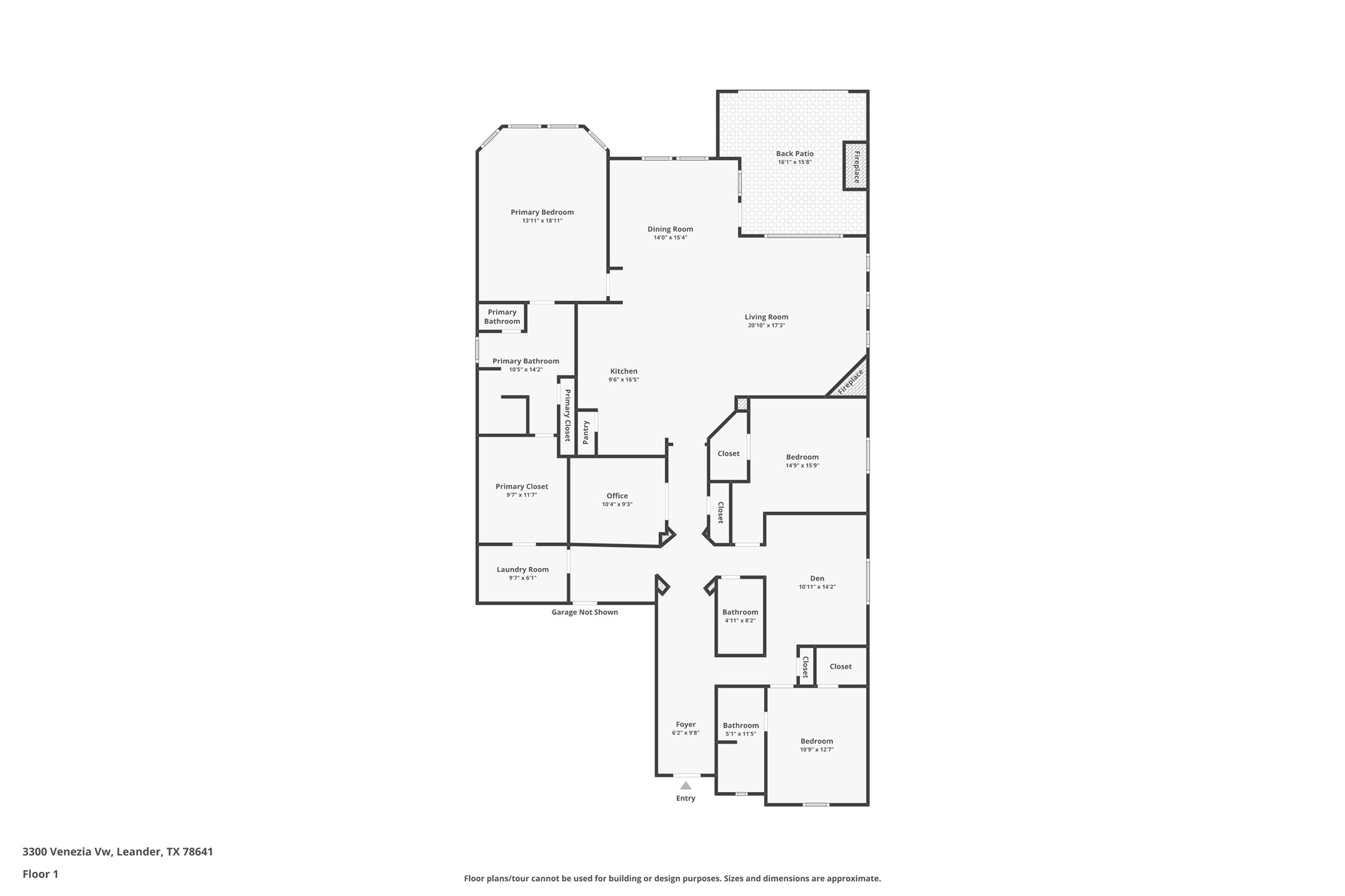 3300 Venezia View Leander, TX 78641 - Photo 33 of 33 Room dimensions and floor plan are approximate; Buyer to verify