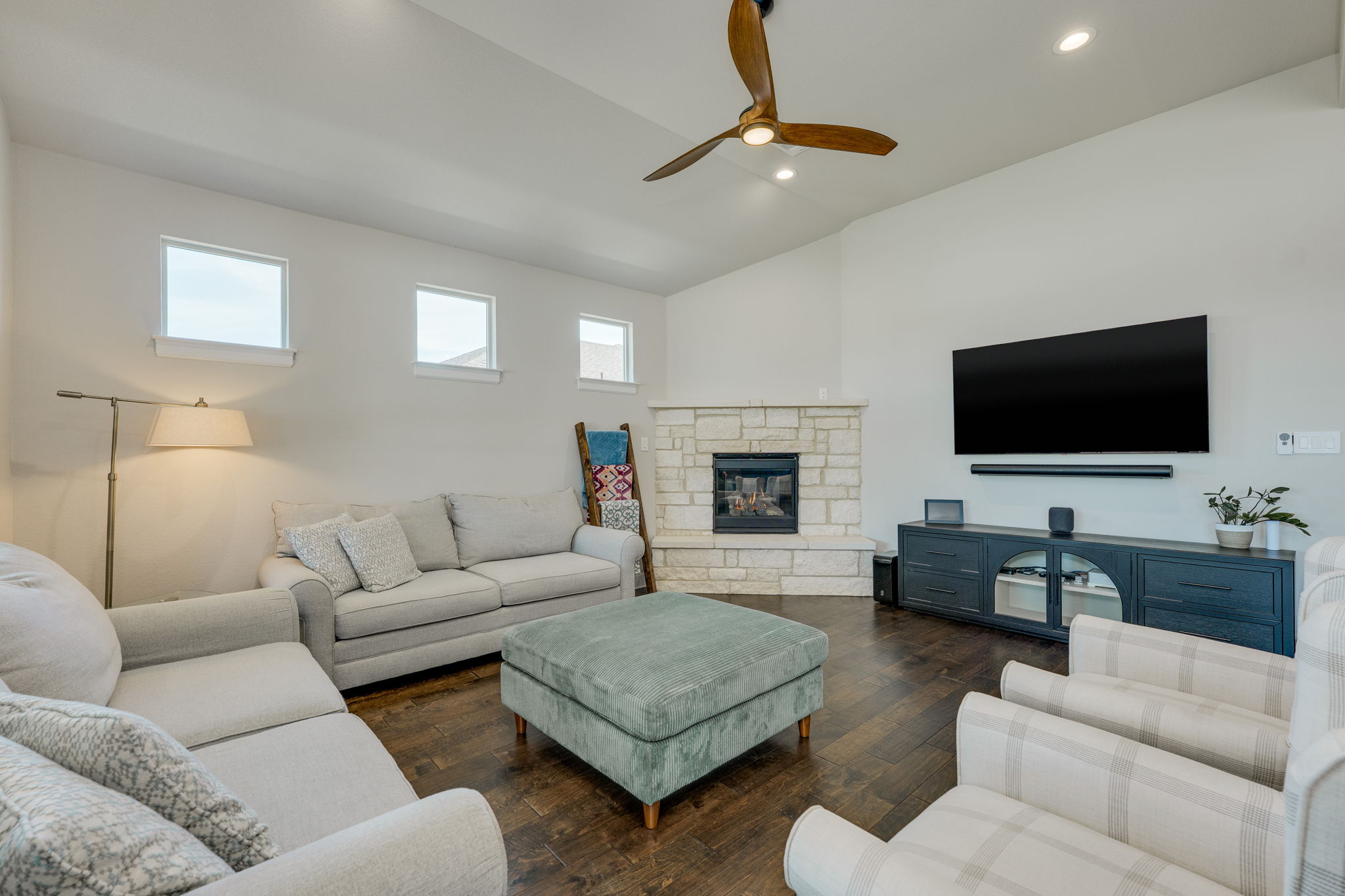 3300 Venezia View Leander, TX 78641 - Photo 5 of 33 Family room opens to kitchen and dining area